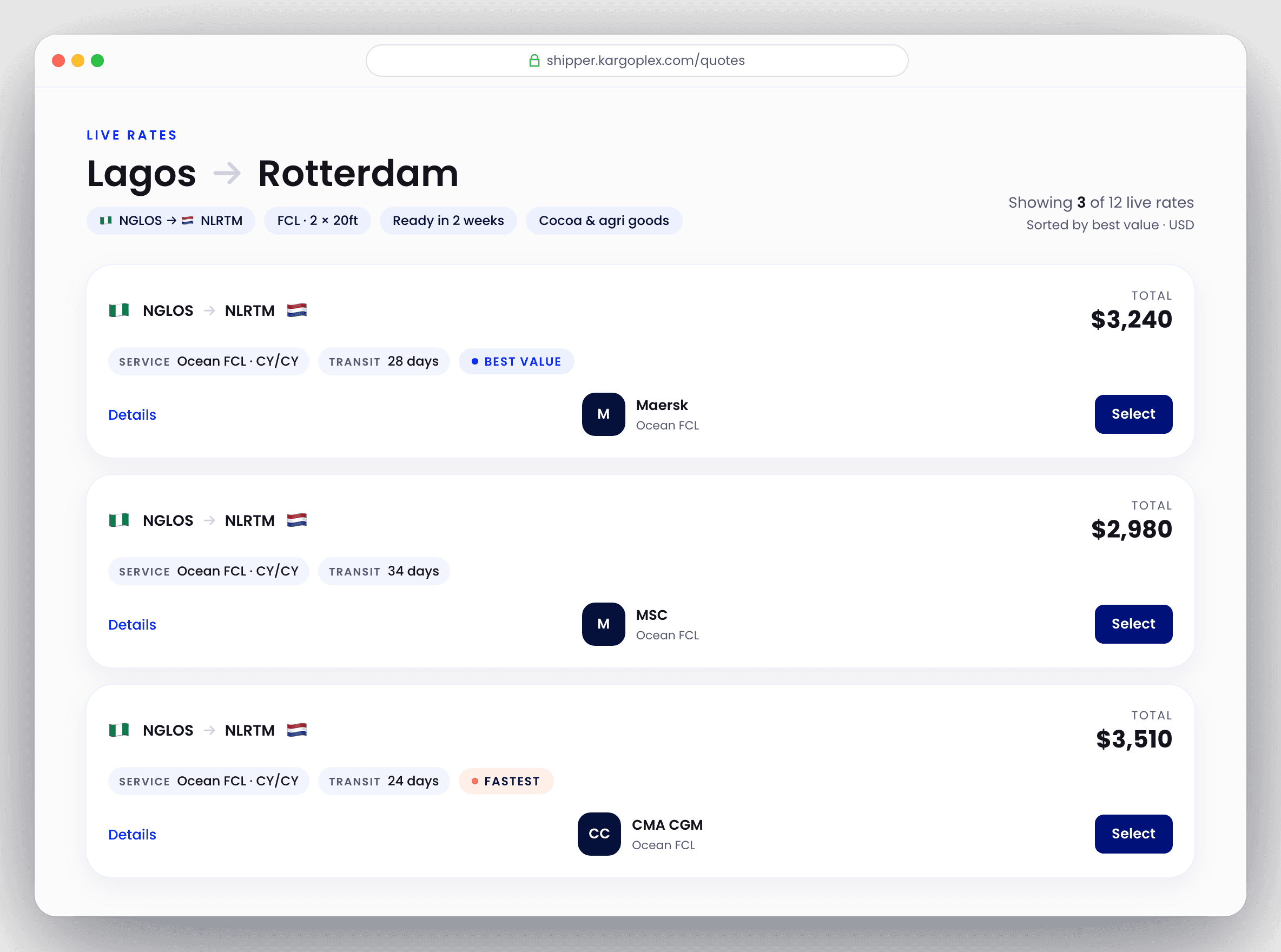 Access express couriers in one place